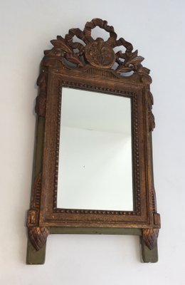 Antique French Gilt and Painted Wood Mirror-BA-562598