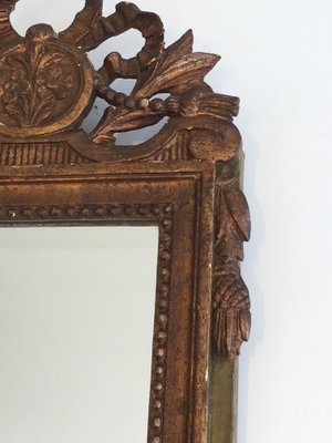 Antique French Gilt and Painted Wood Mirror-BA-562598