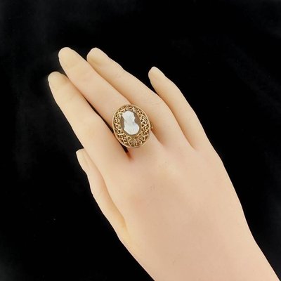 Antique French Gold Cameo Ring-OLU-896206