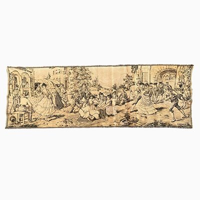 Antique French Jaquar Tapestry-YMM-1122964