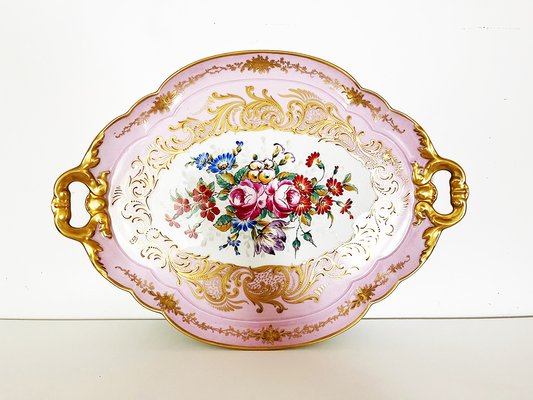 Antique French Limoges Pink Tray, 1890s-OLY-1727707