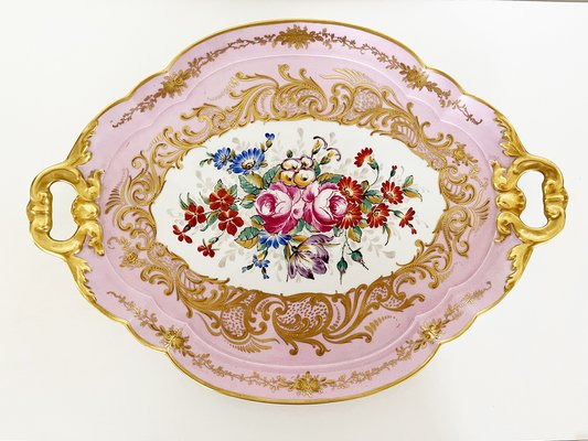 Antique French Limoges Pink Tray, 1890s-OLY-1727707