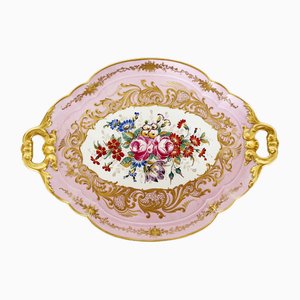 Antique French Limoges Pink Tray, 1890s-OLY-1727707