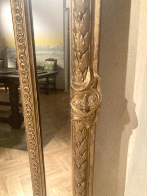 Antique French Louis XV Style Full Length Giltwood Pier Mirrors, 19th Century, Set of 2-AXE-1433413