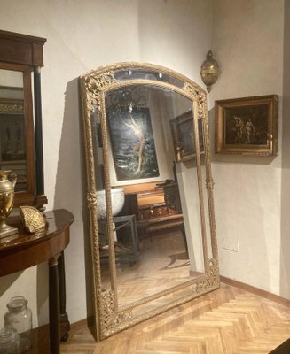 Antique French Louis XV Style Full Length Giltwood Pier Mirrors, 19th Century, Set of 2-AXE-1433413