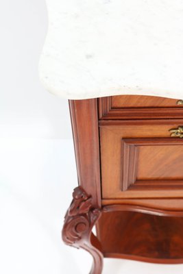 Antique French Louis XV Style Mahogany Nightstand, 1900s-MY-859970