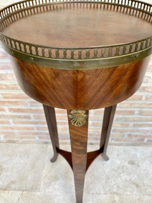 Antique French Louis XVI Style Walnut Bouillotte Side Table, 1800s-NOU-1726539