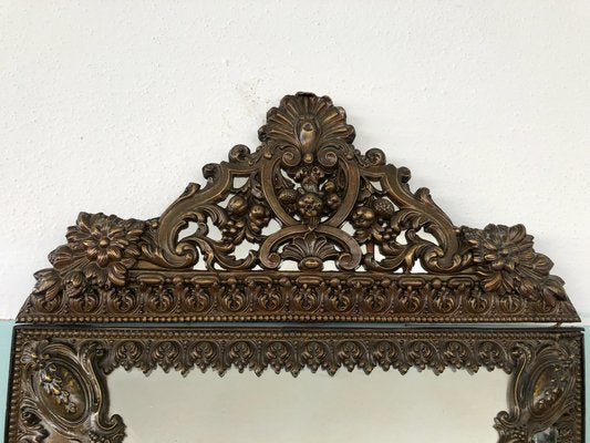 Antique French Mirror in Brass in Louis XIV Style-FOV-1807146