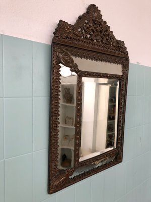 Antique French Mirror in Brass in Louis XIV Style-FOV-1807146