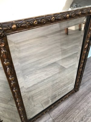 Antique French Mirror in Brass in Louis XIV Style-FOV-1807146