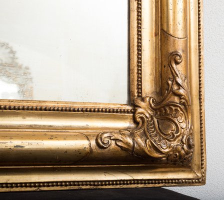 Antique French Mirror in Gilded and Carved Wood-KKK-1326066