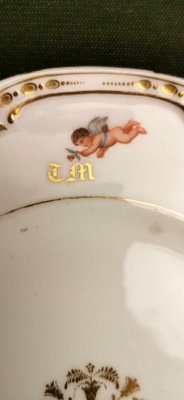 Antique French Napoleon III Hand-Painted Dishes from Porcelaine de Paris, Set of 10-QRS-666472