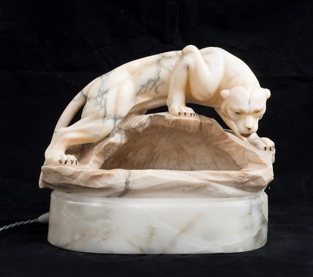 Antique French Napoleon III Lamp with Panther-KKK-1776534