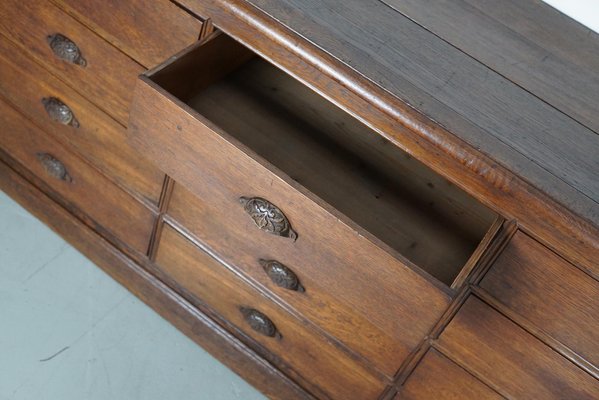 Antique French Oak Apothecary or Filing Cabinet, 19th Century-XO-1750664