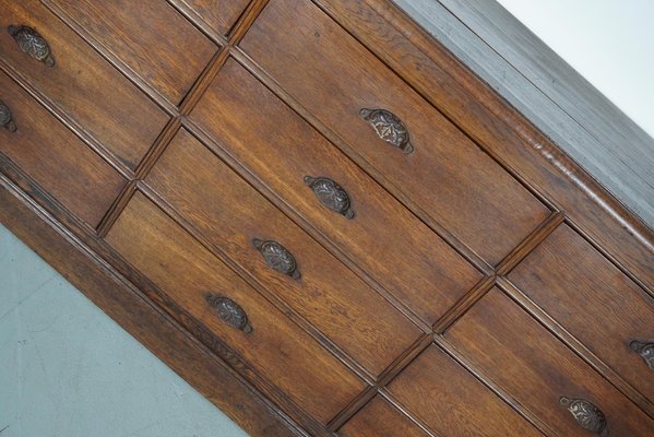 Antique French Oak Apothecary or Filing Cabinet, 19th Century-XO-1750664