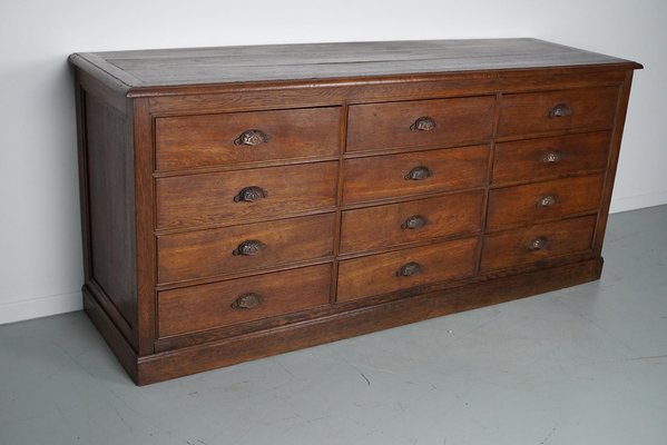 Antique French Oak Apothecary or Filing Cabinet, 19th Century-XO-1750664