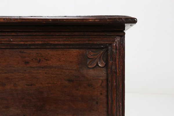 Antique French Oak Chest Linen Trunk, 1800-YSY-1334110