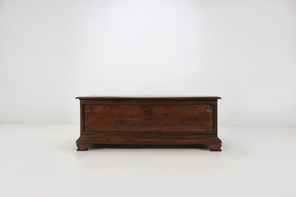 Antique French Oak Chest Linen Trunk, 1800-YSY-1334110