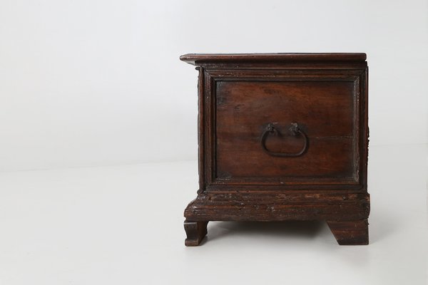 Antique French Oak Chest Linen Trunk, 1800-YSY-1334110