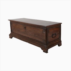 Antique French Oak Chest Linen Trunk, 1800-YSY-1334110