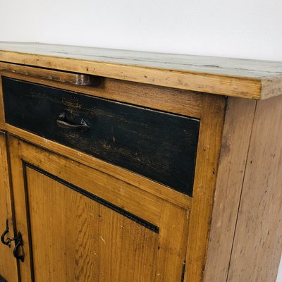 Antique French Painted Kitchen Cupboard-LCQ-1300673