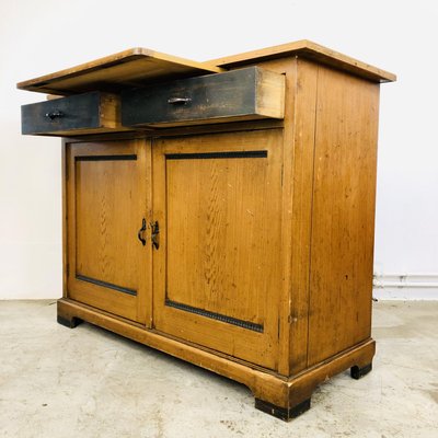 Antique French Painted Kitchen Cupboard-LCQ-1300673