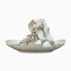 Antique French Porcelain Basket with Floral Decoration from Hb & Cie Choisy Le Roi-NOU-838720