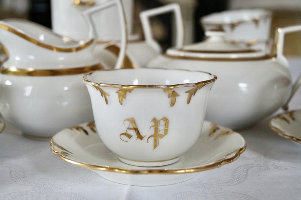 Antique French Porcelain Coffee Tea Set, 1865, Set of 13-DVX-1816587