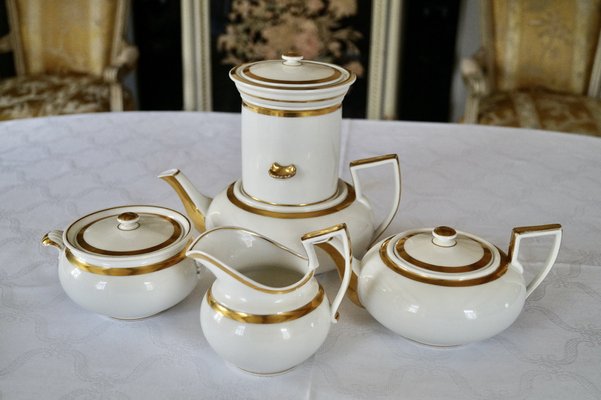 Antique French Porcelain Coffee Tea Set, 1865, Set of 13-DVX-1816587