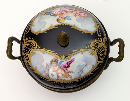 Antique French Porcelain Potpourri from Sevres, 1880s-FER-574129