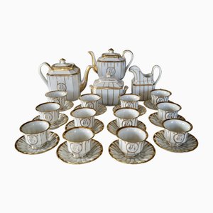 Antique French Porcelain Tea Service, 1840, Set of 16-DVX-1806160