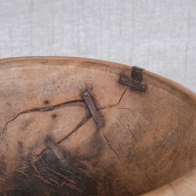 Antique French Primitive Wooden Bowl-JRP-1361427