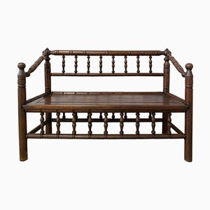 Antique French Provincial Baluster Bench in Turner's Chairs Style-RIU-740814