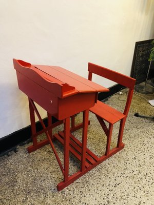 Antique French School Desk, 1920s-RZY-1187830