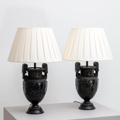 Antique French Table Lamps with Townley Vases, Set of 2-VEI-1325835