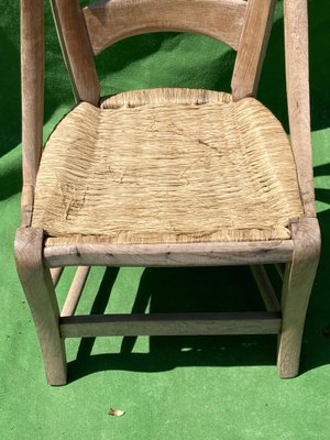 Antique French Wabi Sabi Wicker Chair-BHG-1008751