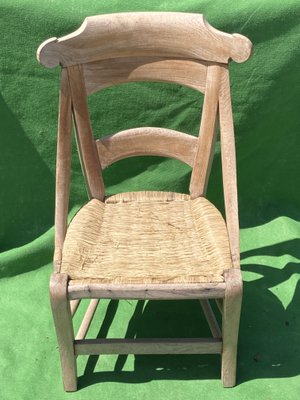 Antique French Wabi Sabi Wicker Chair-BHG-1008751