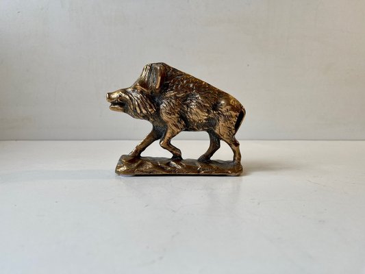 Antique French Wild Boar Sculpture in Bronze, 1920s-LCR-1336853