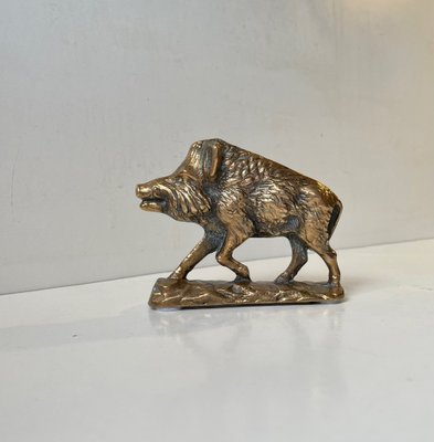 Antique French Wild Boar Sculpture in Bronze, 1920s-LCR-1336853