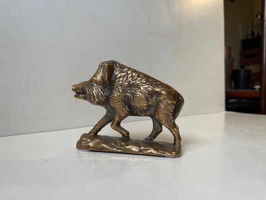 Antique French Wild Boar Sculpture in Bronze, 1920s-LCR-1336853