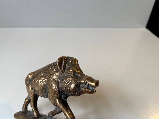 Antique French Wild Boar Sculpture in Bronze, 1920s-LCR-1336853