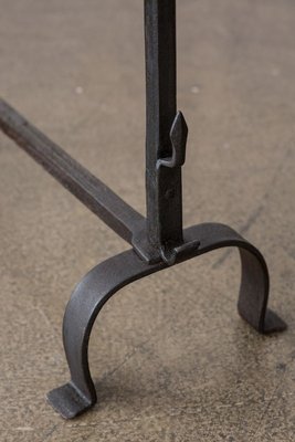 Antique French Wrought Iron Andirons, 19th Century, Set of 2-TG-914271