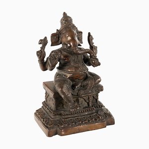 Antique Ganesha Sculpture in Bronze-VMM-2033286