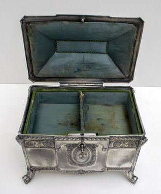 Antique German Art Nouveau Silver-Plated Jewelry Box from WMF-FER-785565