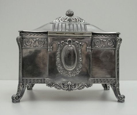 Antique German Art Nouveau Silver-Plated Jewelry Box from WMF-FER-785565