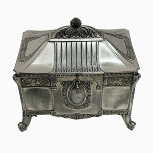 Antique German Art Nouveau Silver-Plated Jewelry Box from WMF-FER-785565