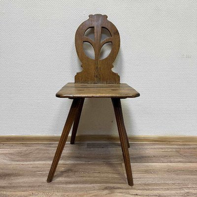 Antique German Farmhouse Chairs, 1800s, Set of 5-ALF-2033592