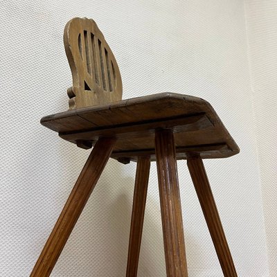 Antique German Farmhouse Chairs, 1800s, Set of 5-ALF-2033592