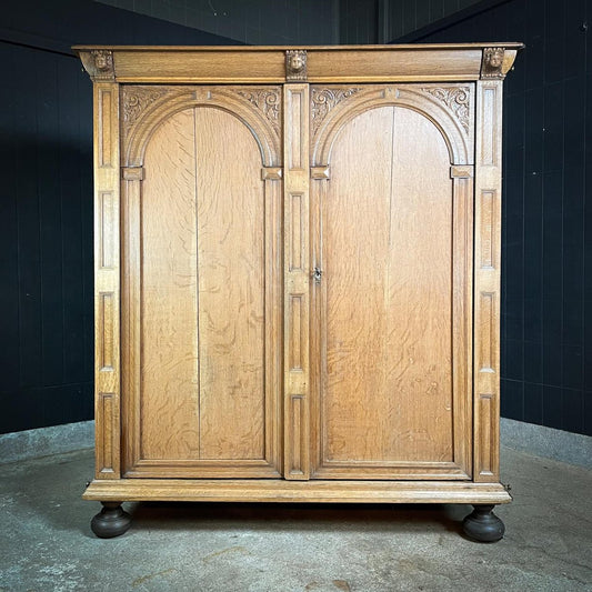 Antique German Oak Wardrobe, 1680