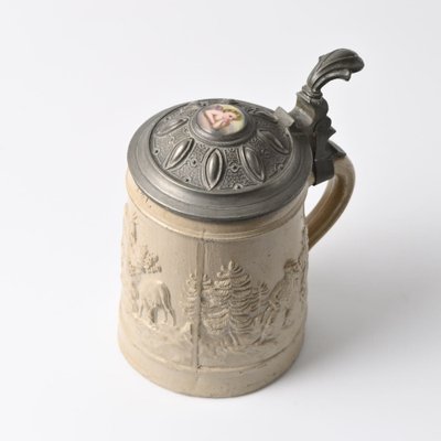 Antique German Regensburg Style Beer Stein-IXK-1788010